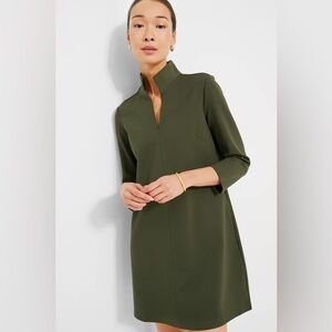 Tuckernuck Olive Green Ponte Clifton Dress Large